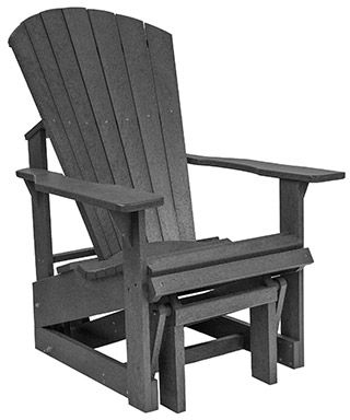 C R Plastics Slate Grey Single Glider-0