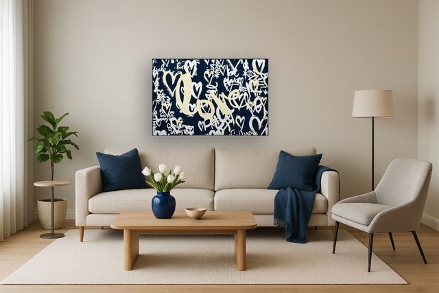 Classy Living Outspoken Urban Graffiti Love Script Wall Art-1