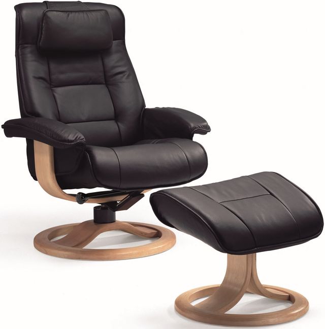 Fjords® Classic Comfort Mustang R Black Small Recliner-0