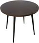 Jofran Inc. Prelude Walnut Round Counter Table with Black Base-0