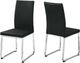 Monarch Specialties Inc. 2-Piece Black/Chrome Side Chair Set with Metal Bases-1