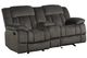 Homelegance® Laurelton Chocolate Double Manual Glider Reclining Loveseat with Center Console-0