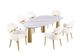 Furniture of America® Northam 5-Piece Matte Gold/White Dining Table Set-0