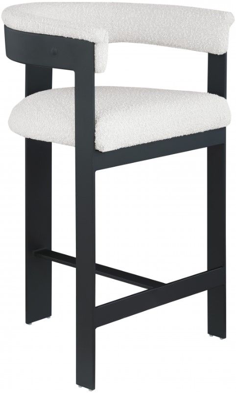 Meridian Furniture Romeo Cream Boucle Counter Stool-0