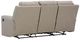 Signature Design by Ashley® Lavenhorne Pebble Manual Reclining Sofa with Drop Down Table-4