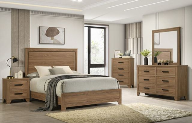 Furniture of America® Panelli 4-Piece Walnut Queen Bedroom Set-0