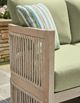 Signature Design by Ashley® Serena Shores Beige/Green Fabric/Wooden Outdoor Sofa-4