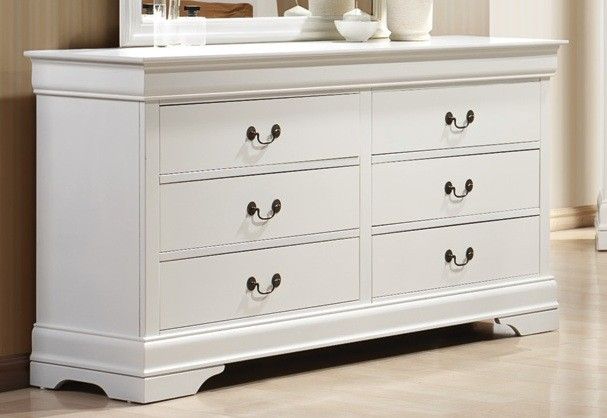 Coaster® Louis Philippe 5-Piece White Queen Sleigh Bedroom Set-3