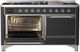 Ilve® Majestic III 60" Graphite Matte Pro Style Dual Fuel Natural Gas Range with Solid Door and Chrome Trim-2