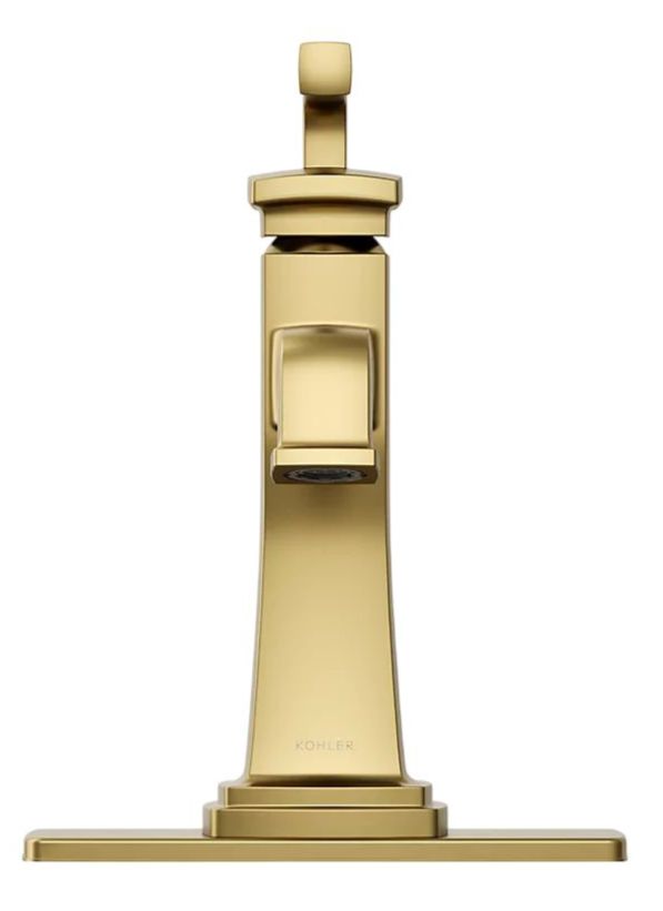 KOHLER® Riff® Vibrant Brushed Moderne Brass 0.5 GPM Single-Handle Bathroom Sink Faucet-1