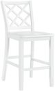 Elements International Kona White Lattice Back Counter Side Chair -0