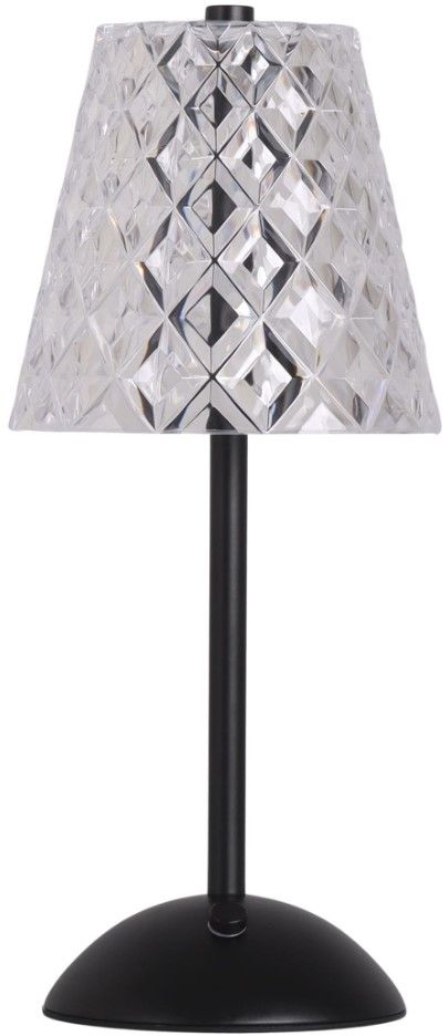 Classy Living 2-Piece Crystal Radiance I Matte Black Accent Lamp Set-0