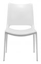 Zuo® Ace White/Silver Dining Chair-1