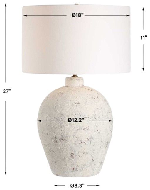 Uttermost® Karena Dark Gray/Ivory Table Lamp-2