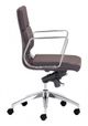 Zuo® Engineer Espresso Low Back Office Chair-2