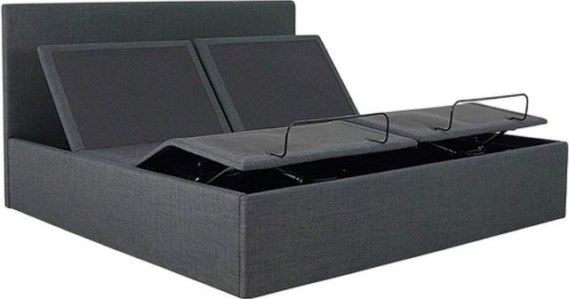 Beaudoin ErgoBox Black/Gray King Adjustable Storage Bed