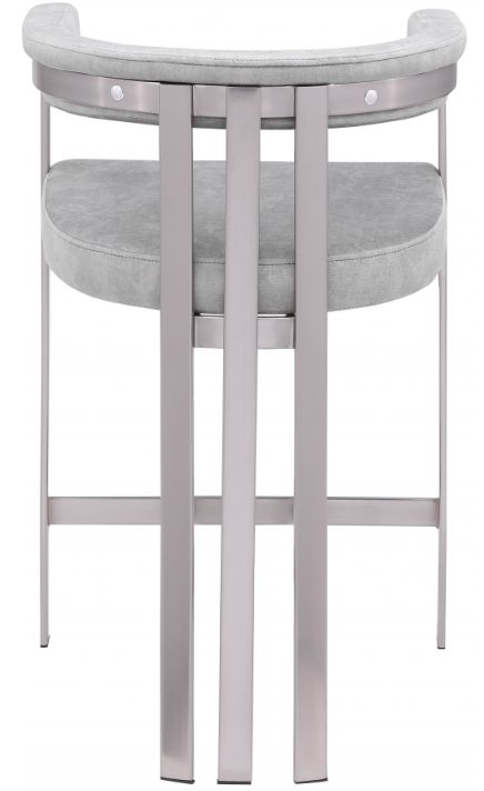 Meridian Furniture Marcello Gray/Brushed Chrome Counter Stool-3