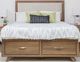 Mako Wood Furniture Brandon Beige/Brown Queen Upholstered Storage Panel Bed-0