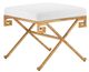 Currey & Company Circe White Muslin Ottoman-0