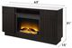 ACME Furniture Jaramillo Rustic Espresso/Natural Marble Server with Fireplace-2