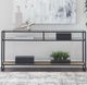 Liberty Furniture Bedford Glass Top Sofa Table with Black/Weathered Oak Base-1