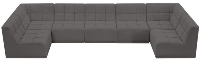 Meridian Furniture Relax 7-Piece Grey Modular Sectional Set-2