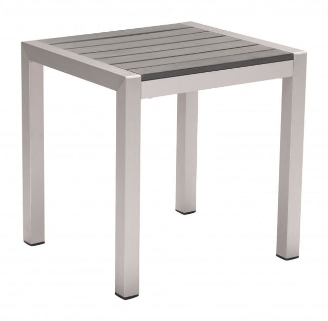 Zuo® Modern Cosmopolitan Brushed Aluminum Side Table-0