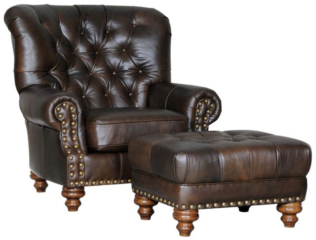 Mayo Customizable 9310L Leather Ottoman-1