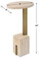 Uttermost® Feranno Travertine Accent Table with Brass Accent-2