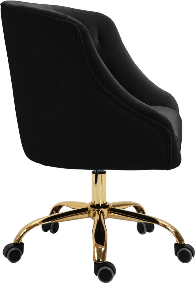 Meridian Furniture Arden Black Velvet Office Chair-3