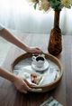 A & B Home 2-Piece Beige/Brown Decorative Wooden Tray Set-5
