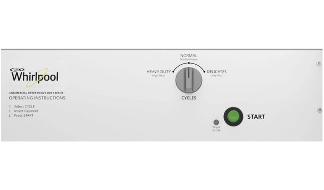 Whirlpool® Commercial 7.4 Cu. Ft. White Front Load Gas Dryer-2