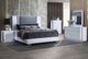 Global Furniture USA Ylime Smooth White King Upholstered Panel Bed with LED-2