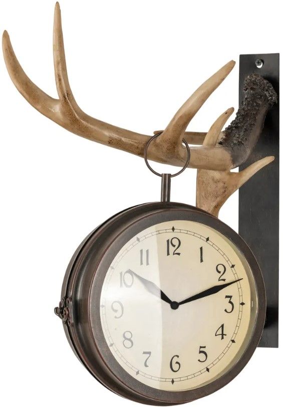 Crestview Collection Deer Park Brown Clock-1