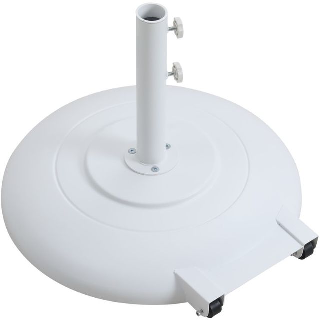 Meridian Furniture Cozumel White Steel Outdoor Patio Base-0