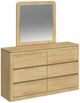 Elements International Rosalie Natural Dresser and Mirror-0