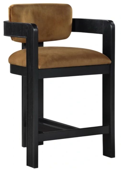 Meridian Furniture Sacha Saddle Upholstered Counter Stool-0