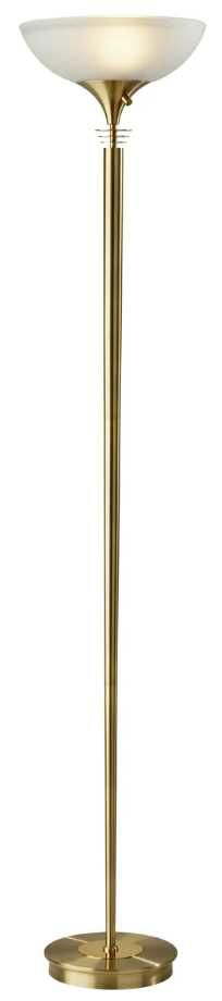Adesso® Metropolis Antique Brass Torchiere-0