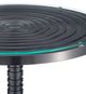 Currey & Company Erno Clear Accent Table with Black Base-2