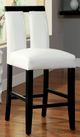 Furniture of America® Luminar II 7-Piece Black Counter Height Dining Set with White Side Chair -3
