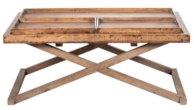 Nest Home Collections Penelope Antique Natural/Medium Grey Coffee Table-1