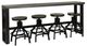 Powell® Haywood 5-Piece Black/Gray Sofa Bar Set-0