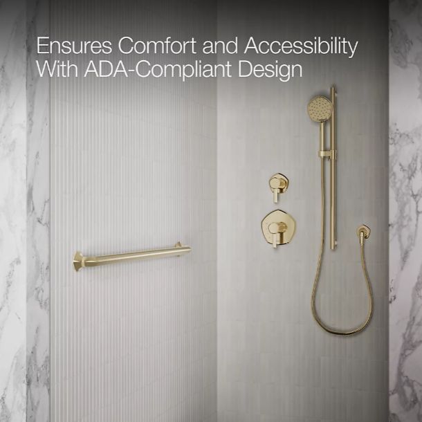 KOHLER® Occasion® Vibrant Brushed Nickel 36" Grab Bar-2