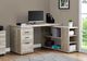 Monarch Specialties Inc. Taupe Reclaimed Wood L Shaped Corner Desk-1