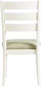 Elements International Park Creek Cottage White Ladder Back Dining Chair-1