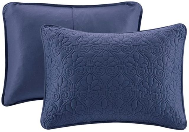 Olliix by Madison Park Navy Twin Quebec Reversible Bedspread Set-1