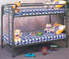 American Wholesale Furniture Grey Twin Bunkbed