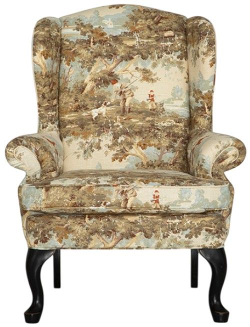 Best® Home Furnishings Customizable Sylvia Dark Walnut 35'' Wing Back Chair-1