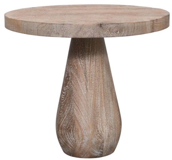 Jofran Inc. Origins Washed Sand Pull Up Pedestal Table-0