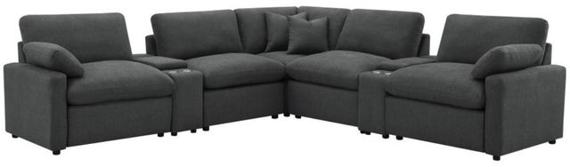 Coaster® Collins 7-Piece Dark Gray Modular Power Reclining Sectional-0